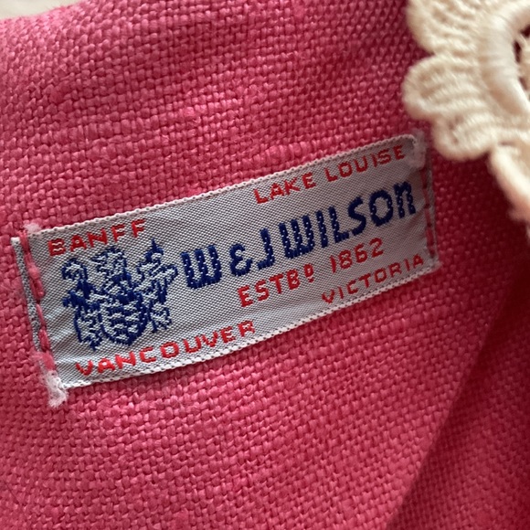 Vintage 1960's MOD Pink mini dress with pockets pure Irish linen  S M - Picture 4 of 13